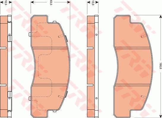 TRW GDB7561 - Гальмівні колодки, дискові гальма avtolavka.club