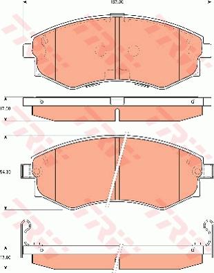 TRW GDB7521 - Гальмівні колодки, дискові гальма avtolavka.club