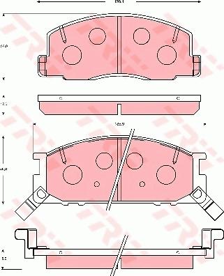 TRW GDB7056 - Гальмівні колодки, дискові гальма avtolavka.club