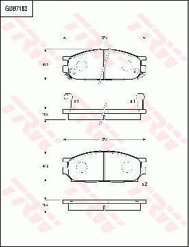 TRW GDB7163 - Гальмівні колодки, дискові гальма avtolavka.club