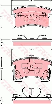 TRW GDB7130 - Гальмівні колодки, дискові гальма avtolavka.club