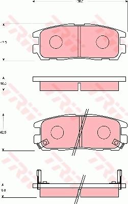 TRW GDB7205 - Гальмівні колодки, дискові гальма avtolavka.club