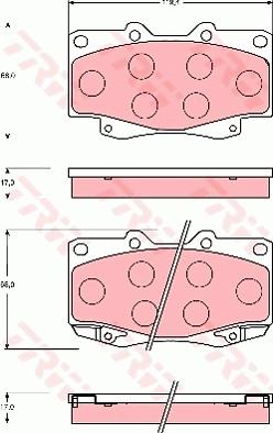 TRW GDB7222 - Гальмівні колодки, дискові гальма avtolavka.club