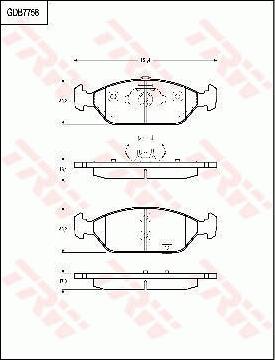 TRW GDB7758 - Гальмівні колодки, дискові гальма avtolavka.club