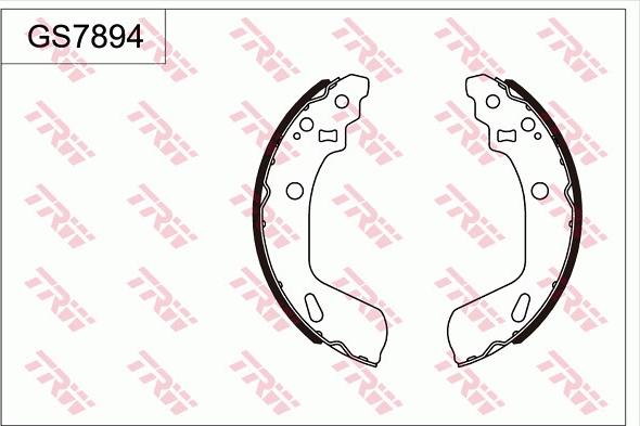 TRW GS7894 - Комплект гальм, барабанний механізм avtolavka.club