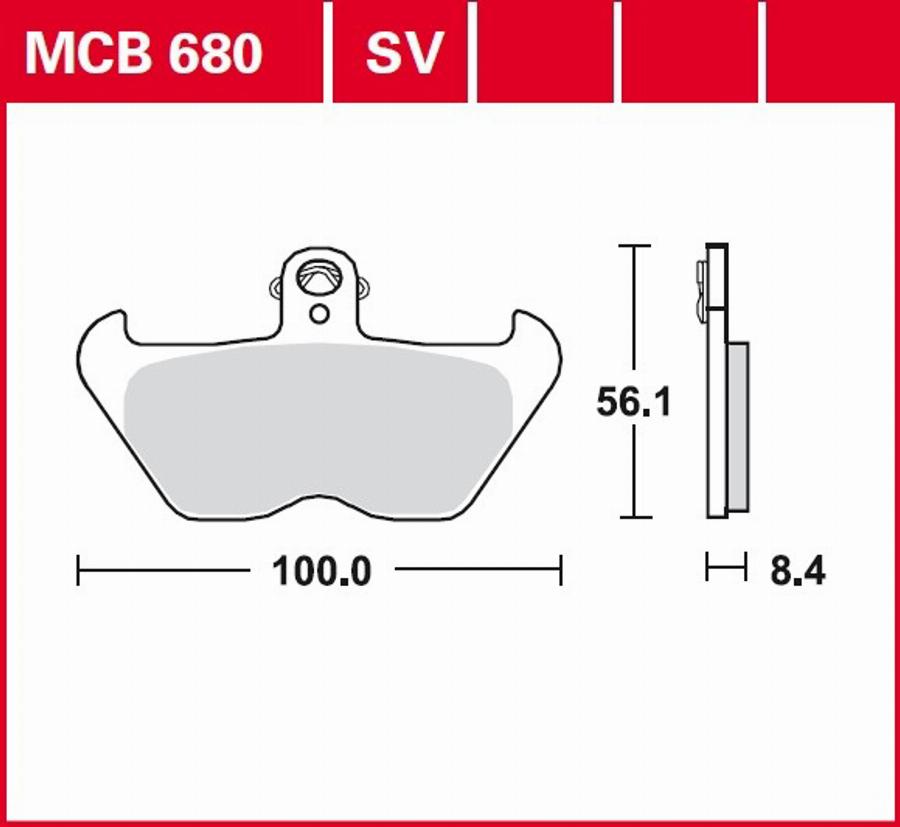 TRW MCB680SV - Гальмівні колодки, дискові гальма avtolavka.club