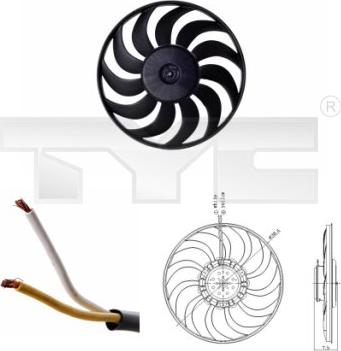 TYC 802-0052 - Вентилятор, охолодження двигуна avtolavka.club