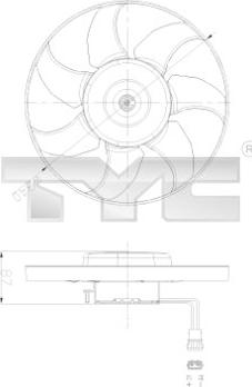 TYC 837-0025 - Вентилятор, охолодження двигуна avtolavka.club