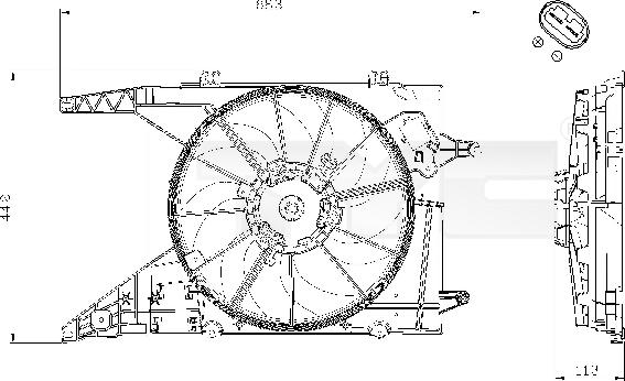TYC 828-0002 - Вентилятор, охолодження двигуна avtolavka.club