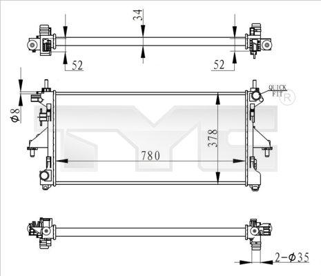 TYC 709-0020-R - Радіатор, охолодження двигуна avtolavka.club