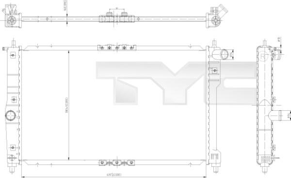 TYC 706-0003 - Радіатор, охолодження двигуна avtolavka.club