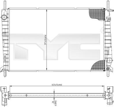 TYC 710-0045 - Радіатор, охолодження двигуна avtolavka.club