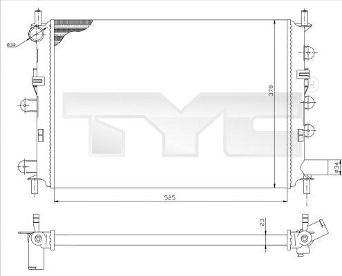 TYC 710-0034-R - Радіатор, охолодження двигуна avtolavka.club