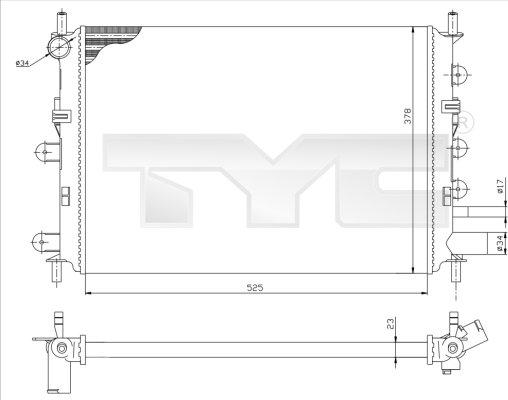 TYC 710-0037-R - Радіатор, охолодження двигуна avtolavka.club