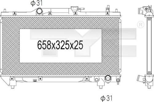 TYC 736-1019 - Радіатор, охолодження двигуна avtolavka.club