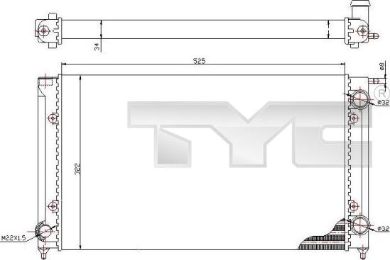 TYC 737-0058 - Радіатор, охолодження двигуна avtolavka.club