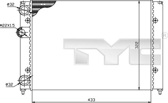 TYC 737-0039 - Радіатор, охолодження двигуна avtolavka.club