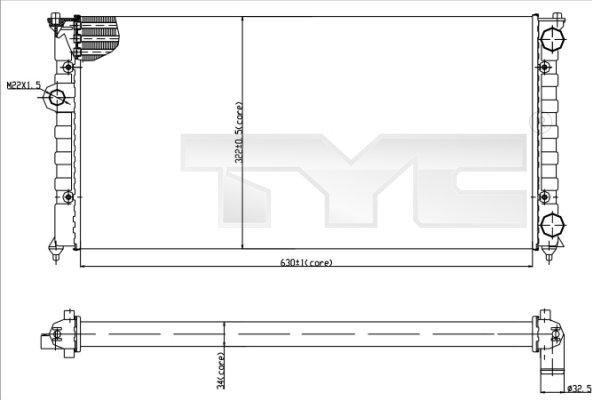 TYC 737-0029 - Радіатор, охолодження двигуна avtolavka.club