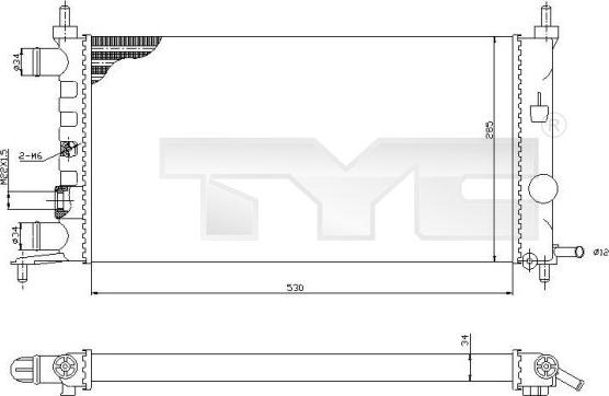 TYC 725-0025-R - Радіатор, охолодження двигуна avtolavka.club