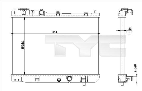 TYC 720-0001-R - Радіатор, охолодження двигуна avtolavka.club