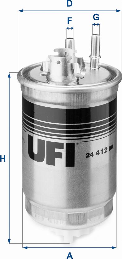 UFI 24.412.00 - Паливний фільтр avtolavka.club