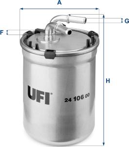 UFI 24.106.00 - Паливний фільтр avtolavka.club