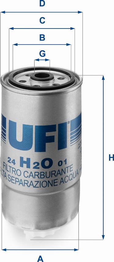 UFI 24.H2O.01 - Паливний фільтр avtolavka.club