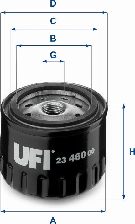 UFI 23.460.00 - Масляний фільтр avtolavka.club