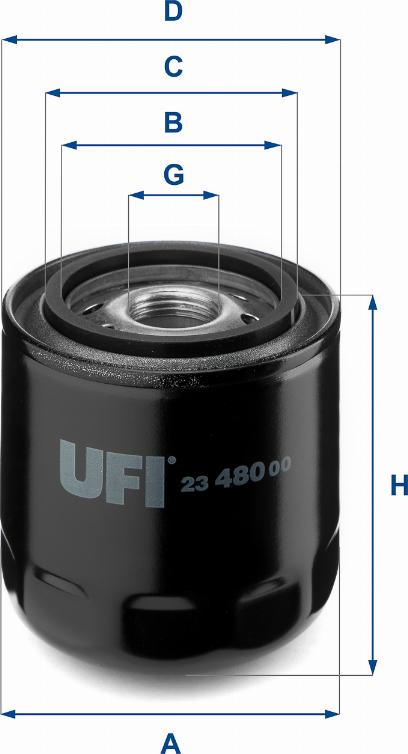 UFI 23.480.00 - Масляний фільтр avtolavka.club