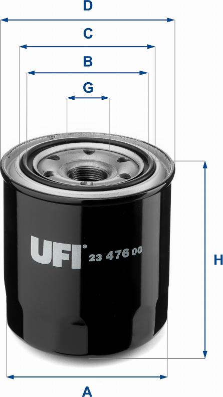 UFI 23.476.00 - Масляний фільтр avtolavka.club