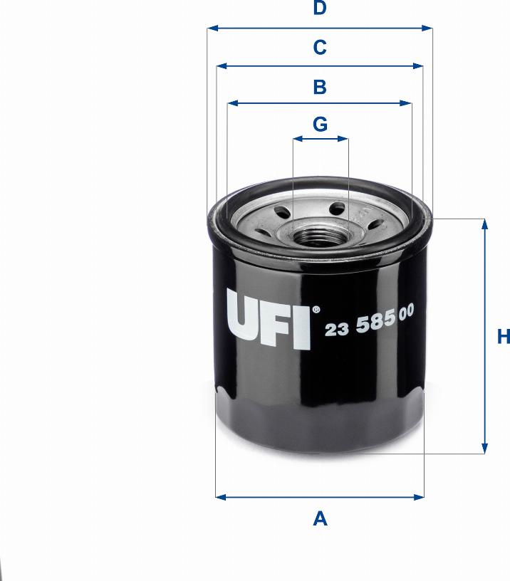 UFI 23.585.00 - Масляний фільтр avtolavka.club