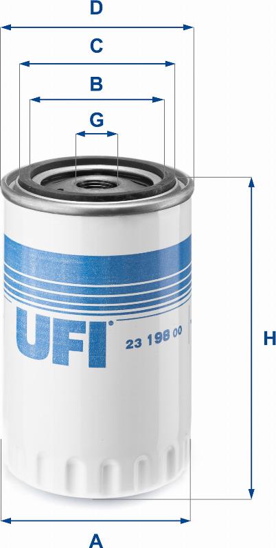 UFI 23.198.00 - Масляний фільтр avtolavka.club