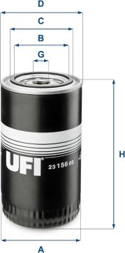 UFI 23.156.00 - Масляний фільтр avtolavka.club