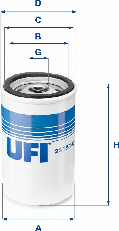 UFI 23.151.00 - Масляний фільтр avtolavka.club