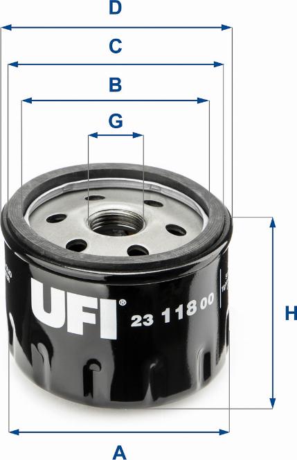 UFI 23.118.00 - Масляний фільтр avtolavka.club