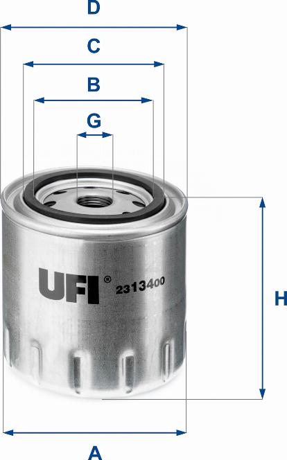 UFI 23.134.00 - Масляний фільтр avtolavka.club