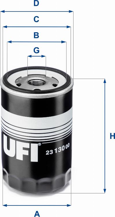 UFI 23.130.00 - Масляний фільтр avtolavka.club