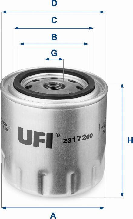 UFI 23.172.00 - Масляний фільтр avtolavka.club