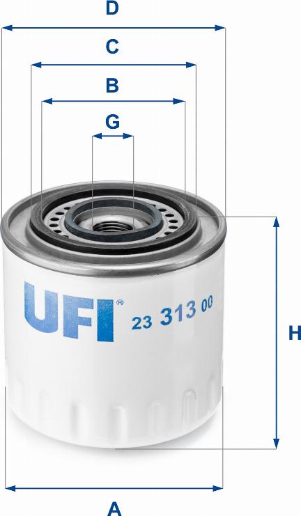 UFI 23.313.00 - Масляний фільтр avtolavka.club