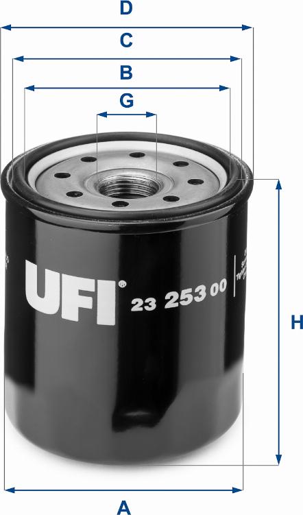 UFI 23.253.00 - Масляний фільтр avtolavka.club