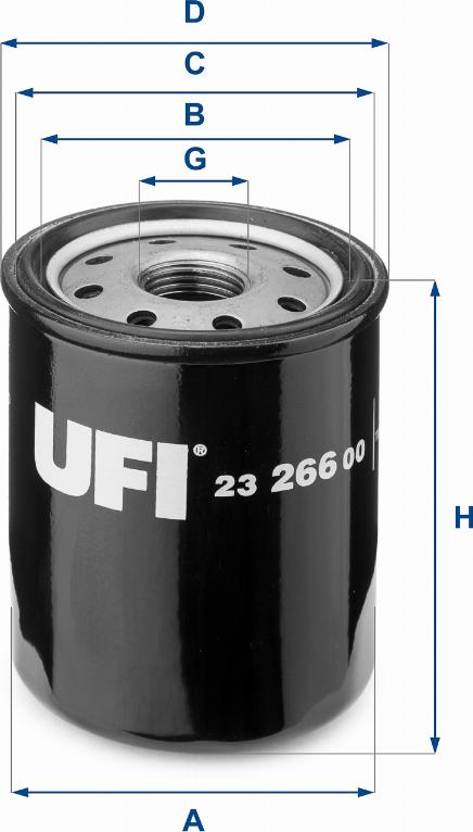 UFI 23.266.00 - Масляний фільтр avtolavka.club