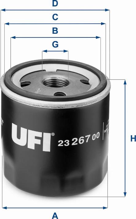 UFI 23.267.00 - Масляний фільтр avtolavka.club