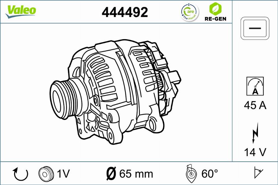 Valeo 444492 - Генератор avtolavka.club