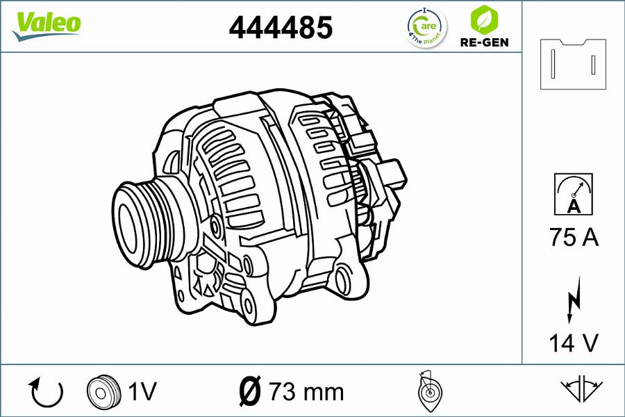 Valeo 444485 - Генератор avtolavka.club