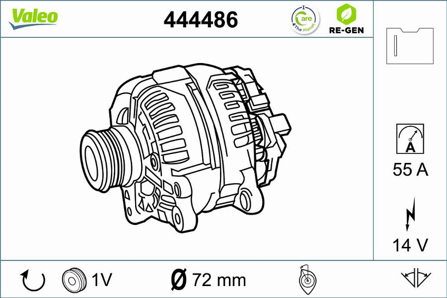 Valeo 444486 - Генератор avtolavka.club