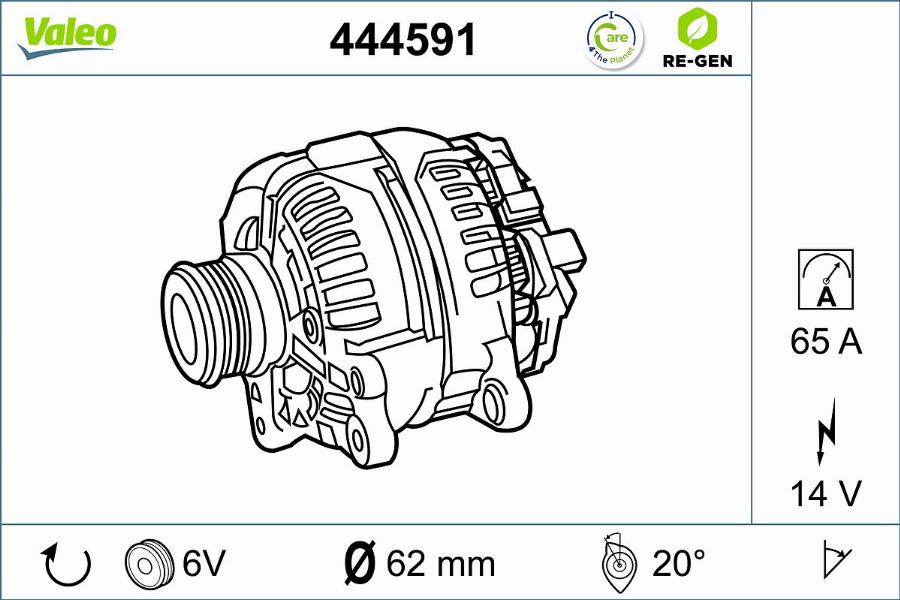 Valeo 444591 - Генератор avtolavka.club