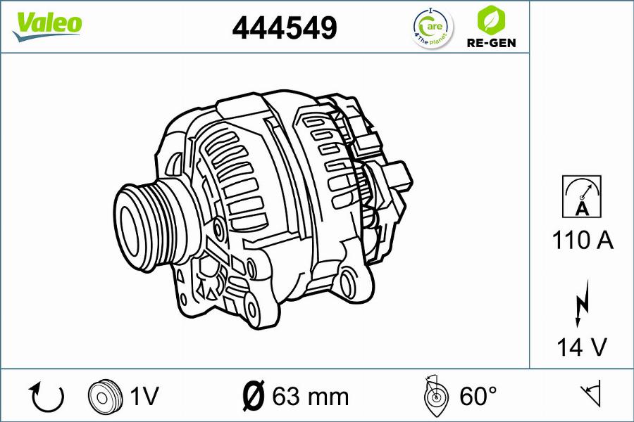 Valeo 444549 - Генератор avtolavka.club