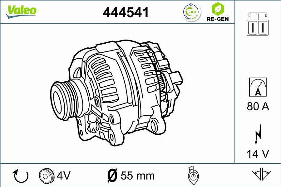 Valeo 444541 - Генератор avtolavka.club