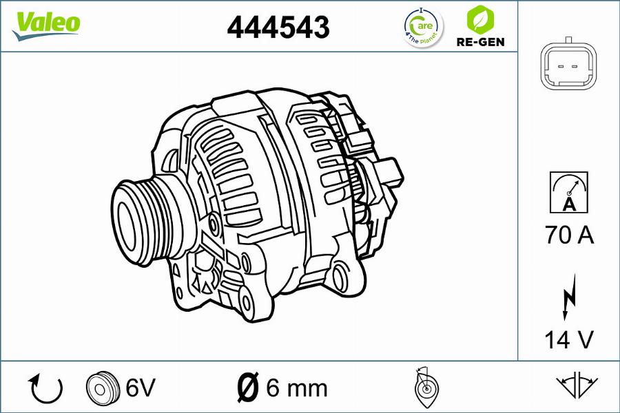 Valeo 444543 - Генератор avtolavka.club