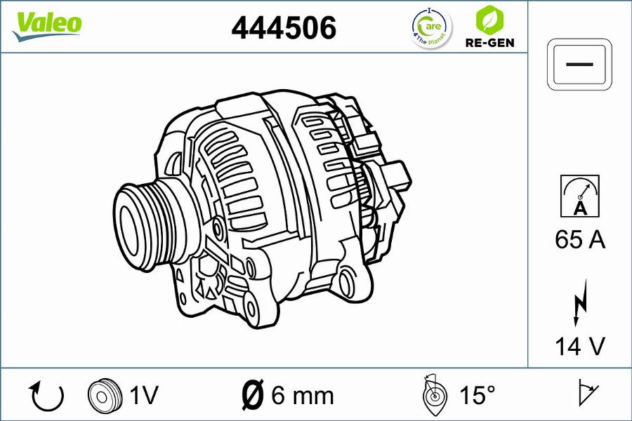 Valeo 444506 - Генератор avtolavka.club